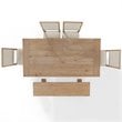 Crosley Furniture Joanna 6-Piece Modern Wood Dining Set in Rustic Brown/Cream