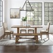 Crosley Furniture Joanna 6-Piece Modern Wood Dining Set in Rustic Brown/Cream
