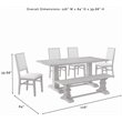 Crosley Furniture Joanna 6-Piece Modern Wood Dining Set in Rustic Brown/Cream