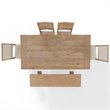 Crosley Furniture Joanna 6 Piece Modern Wood Dining Set in Rustic Brown/Cream