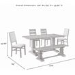 Crosley Furniture Joanna 6 Piece Modern Wood Dining Set in Rustic Brown/Cream