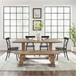 Crosley Furniture Joanna 6 Piece Modern Wood Dining Set in Rustic Brown/Black