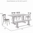 Crosley Furniture Joanna 6 Piece Modern Wood Dining Set in Rustic Brown/Black