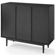 Crosley Furniture Liam 6 Cubby Wooden Record Storage Cube Bookcase in Black