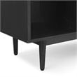 Crosley Furniture Liam 6 Cubby Wooden Record Storage Cube Bookcase in Black