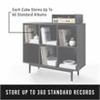 Crosley Furniture Liam 6 Cubby Wooden Record Storage Cube Bookcase in Black