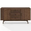 Crosley Furniture Lucas Mid-Century Wood Sideboard Buffet Cabinet in Brown