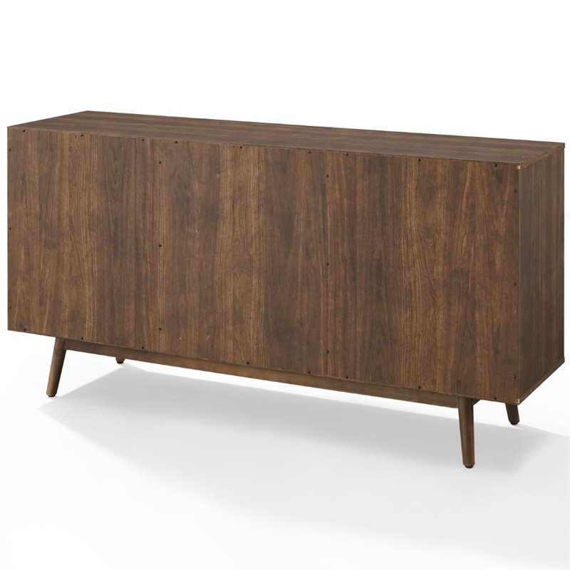Crosley Furniture Lucas Mid-Century Wood Sideboard Buffet Cabinet in Brown