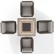Crosley Furniture Palm Harbor 5PC Wicker / Rattan Conversation Set in Gray/Brown