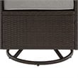 Crosley Furniture Palm Harbor 5PC Wicker / Rattan Conversation Set in Gray/Brown