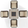 Crosley Furniture Palm Harbor 5PC Wicker / Rattan Conversation Set in Sand/Brown