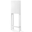 Crosley Furniture Savannah Transitional Wood/Metal Spacesaver in White/Nickel