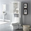 Crosley Furniture Savannah Transitional Wood/Metal Spacesaver in White/Nickel