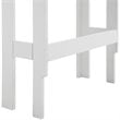 Crosley Furniture Savannah Transitional Wood/Metal Spacesaver in White/Nickel