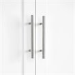 Crosley Furniture Savannah Transitional Wood/Metal Spacesaver in White/Nickel