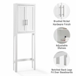 Crosley Furniture Savannah Transitional Wood/Metal Spacesaver in White/Nickel