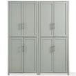 Crosley Furniture Savannah Transitional Tall Wood Pantry in Gray (Set of 2)
