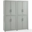 Crosley Furniture Savannah Transitional Tall Wood Pantry in Gray (Set of 2)
