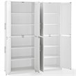 Crosley Furniture Savannah Transitional Tall Wood Pantry in White (Set of 2)