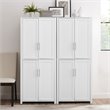 Crosley Furniture Savannah Transitional Tall Wood Pantry in White (Set of 2)