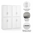 Crosley Furniture Savannah Transitional Tall Wood Pantry in White (Set of 2)