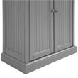 Crosley Furniture Seaside Coastal Wood/Metal Pantry in Distressed Gray and Gold
