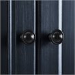 Crosley Furniture Seaside Coastal Wood/Metal Pantry in Distressed Navy and Black