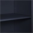 Crosley Furniture Seaside Coastal Wood/Metal Pantry in Distressed Navy and Black