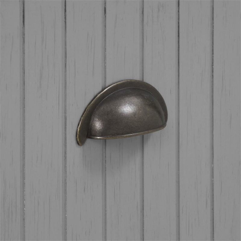Crosley Furniture Seaside Coastal Wood Hall Tree in Distressed Gray and Chrome