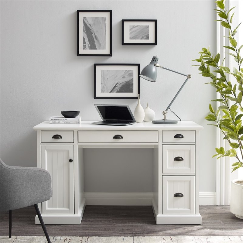 coastal white desk