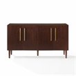 Crosley Furniture Everett 2 Large Cabinets Modern Wood Sideboard in Mahogany