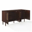 Crosley Furniture Everett 2 Large Cabinets Modern Wood Sideboard in Mahogany