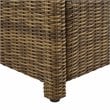 Crosley Furniture Bradenton 5pc Wicker / Rattan Sofa Set & Fire Table in Brown
