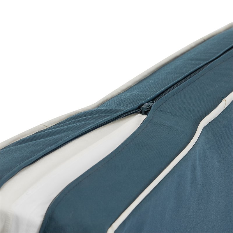 Crosley Furniture Bradenton 5PC Metal Patio Conversation Set in Navy/Black