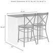 Crosley Furniture Clifton Modern Wood Kitchen Island w/ Camille Stool in White