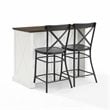 Crosley Furniture Clifton Modern Wood Kitchen Island w/ Camille Stool in White