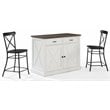 Crosley Furniture Clifton Modern Wood Kitchen Island w/ Camille Stool in White