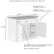 Crosley Furniture Clifton Modern Wood Kitchen Island w/ Saddle Stools in White