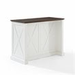 Crosley Furniture Clifton Modern Wood Kitchen Island in Distressed White/Brown