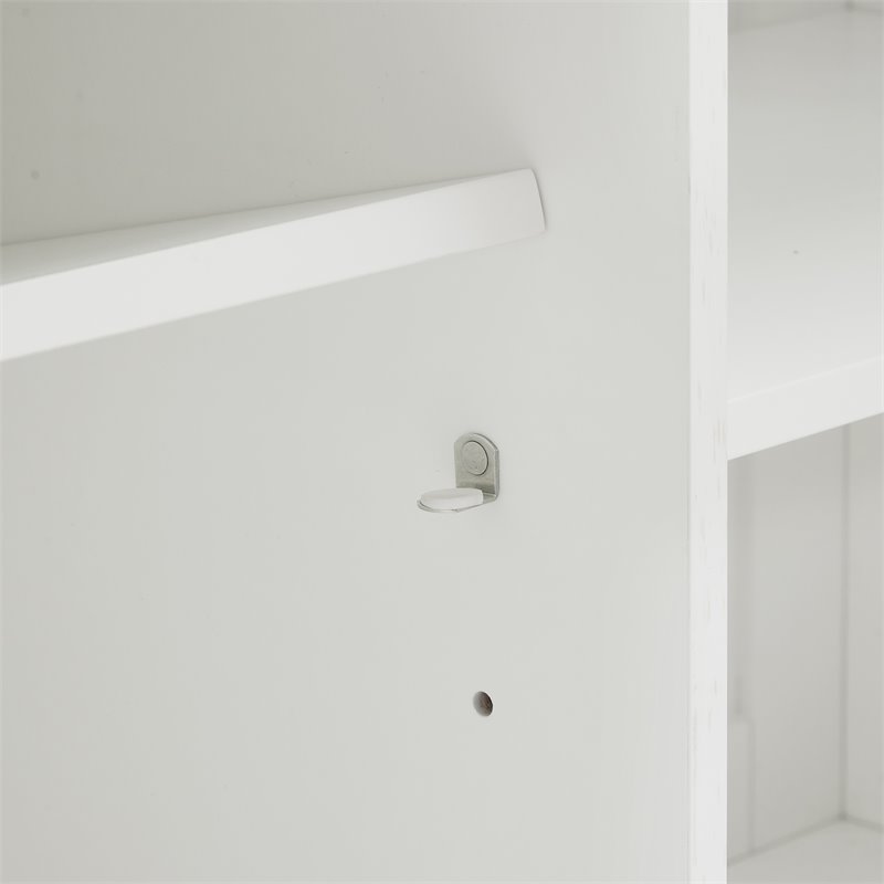 Crosley Furniture Clifton Modern Wood Kitchen Island in Distressed White/Brown