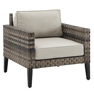 crosley furniture prescott modern wicker outdoor armchair