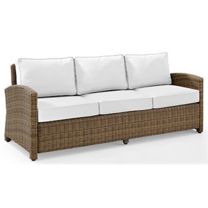 crosley furniture bradenton traditional wicker outdoor sofa