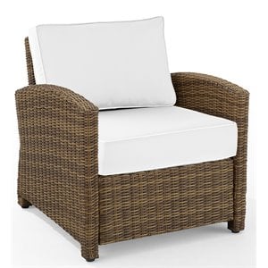 crosley furniture bradenton traditional wicker outdoor armchair