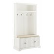 Crosley Furniture Holbrook Traditional Wood Hall Tree in Distressed White