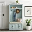 Crosley Furniture Holbrook Traditional Wood Hall Tree in Blue/Oatmeal