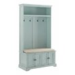 Crosley Furniture Holbrook Traditional Wood Hall Tree in Blue/Oatmeal