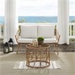 Crosley Furniture Juniper 2-piece Wicker Outdoor Conversation Set in Natural