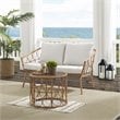 Crosley Furniture Juniper 2-piece Wicker Outdoor Conversation Set in Natural