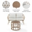 Crosley Furniture Juniper 2-piece Wicker Outdoor Conversation Set in Natural