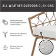 Crosley Furniture Juniper 2-piece Wicker Outdoor Conversation Set in Natural